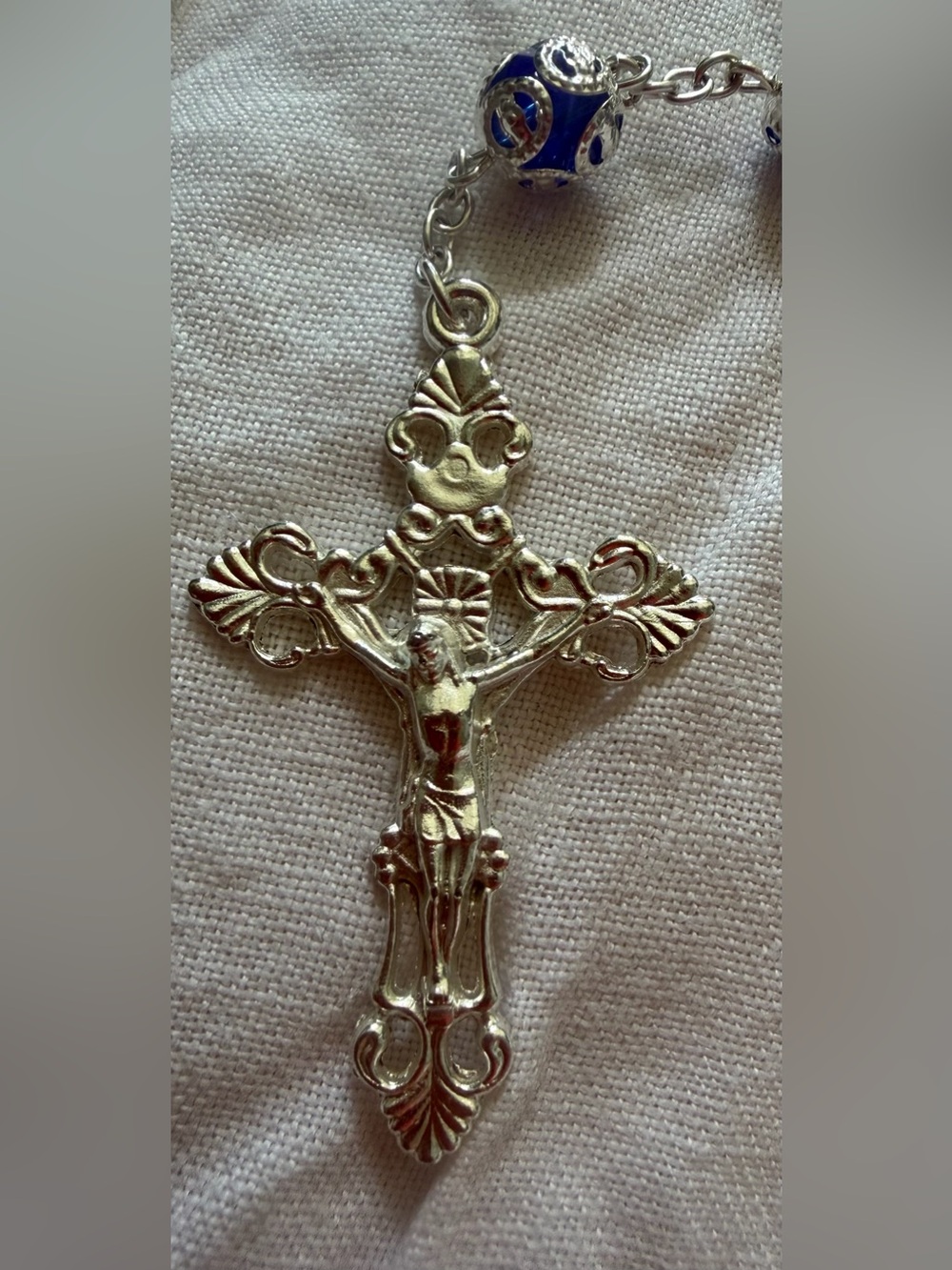 Authentic Turquish Artisan Beaded crucifix Handcrafted in Ephesus